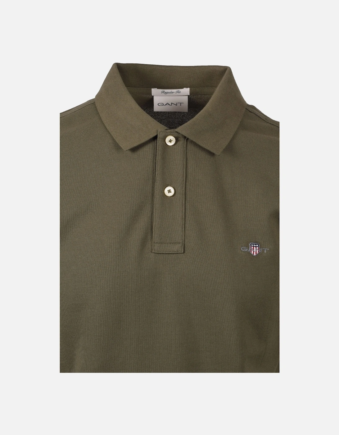 Reg Shield Ss Pique Polo Shirt Juniper Green