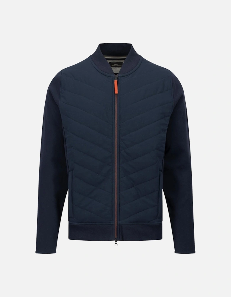 Fynch-hatton Quilted Full Zip Navy