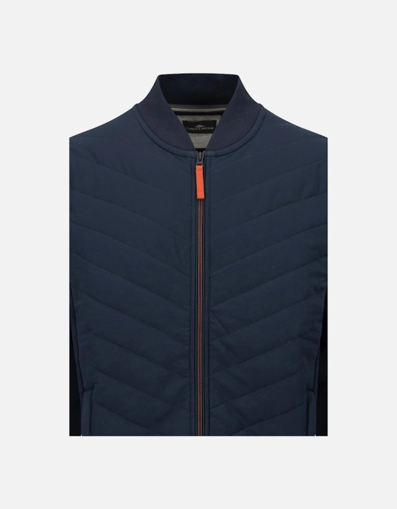 Fynch-hatton Quilted Full Zip Navy