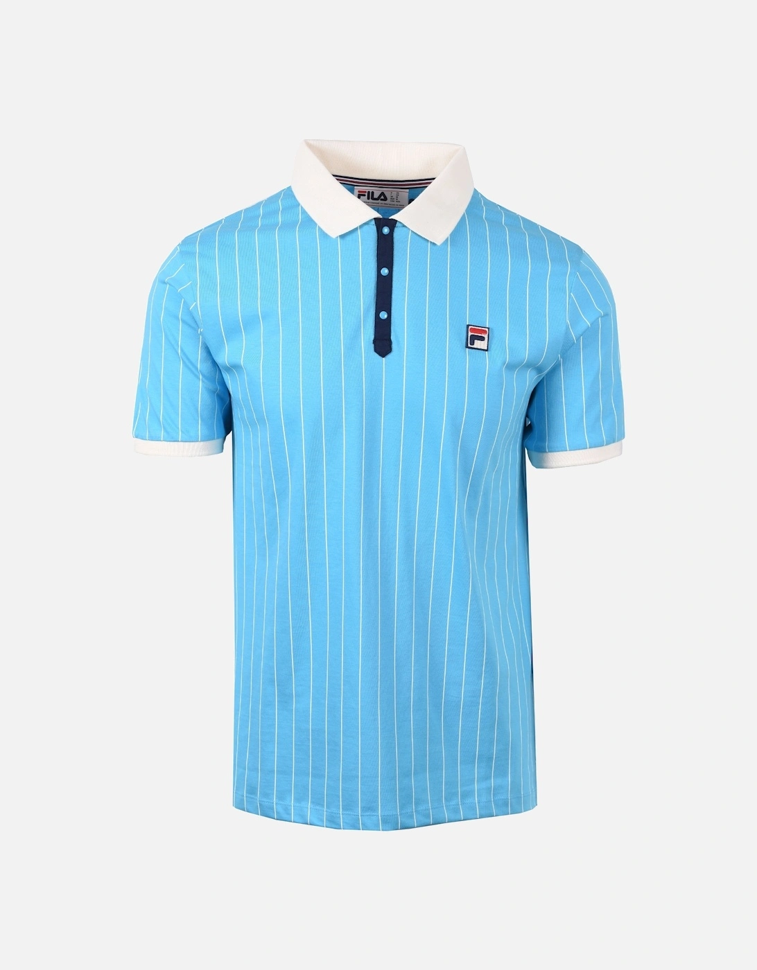 Vintage Bb1 Classic Striped Polo Cyan Blue/Navy, 4 of 3