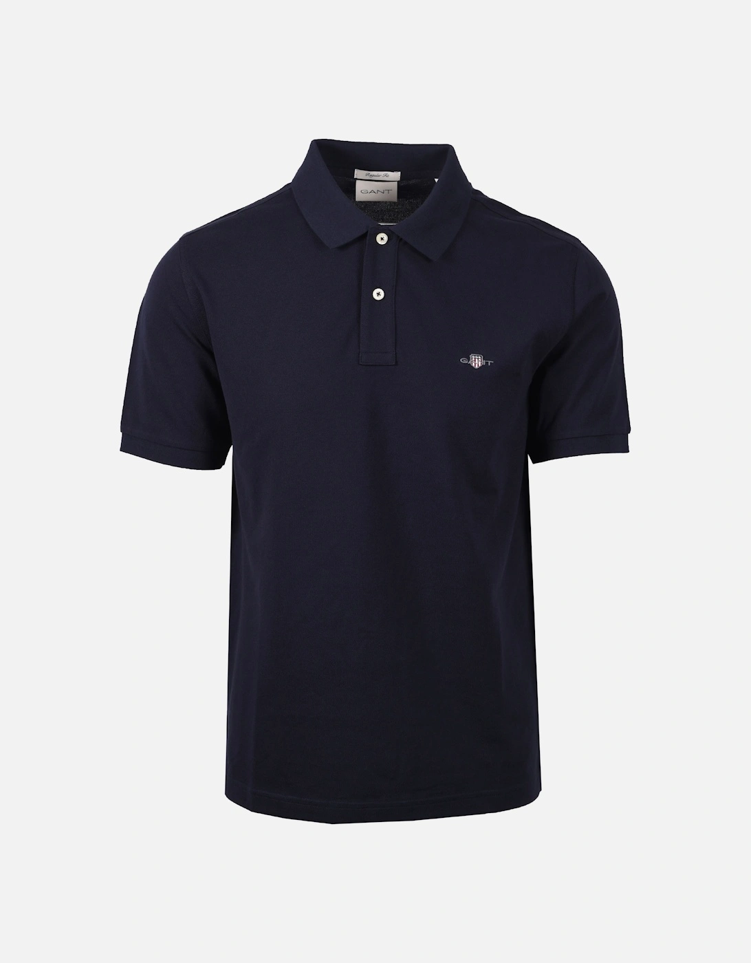 Reg Shield Ss Pique Polo Shirt Evening Blue, 4 of 3