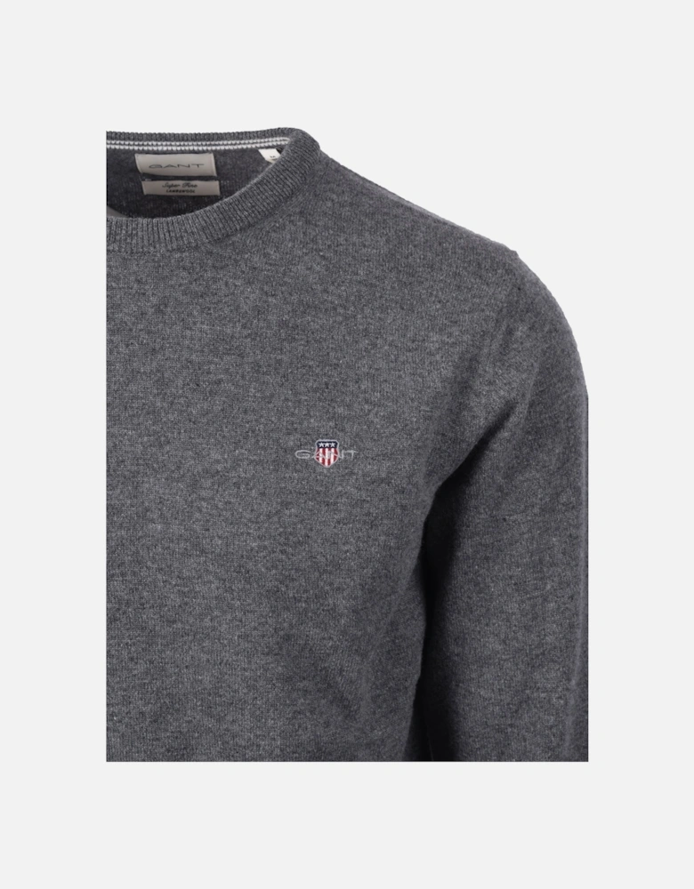 Superfine Lambswool Crew Neck Knitwear Charcoal Melange