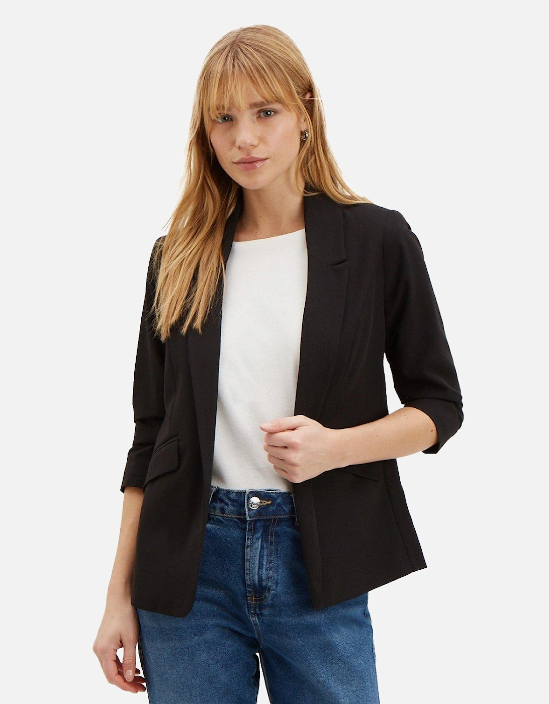 Women's Dorothy Perkins Womens/Ladies Ruched Blazer - Black - Size: 16