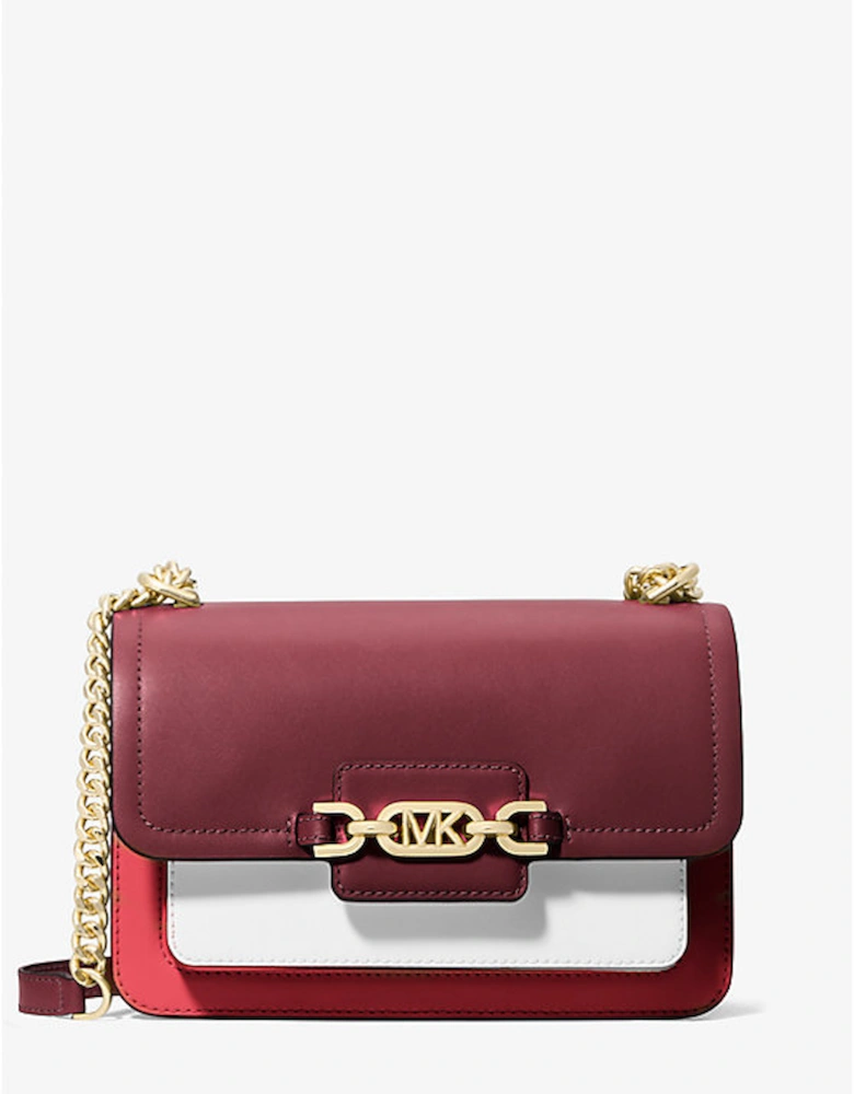 Heather Large Color-Block Leather Shoulder Bag