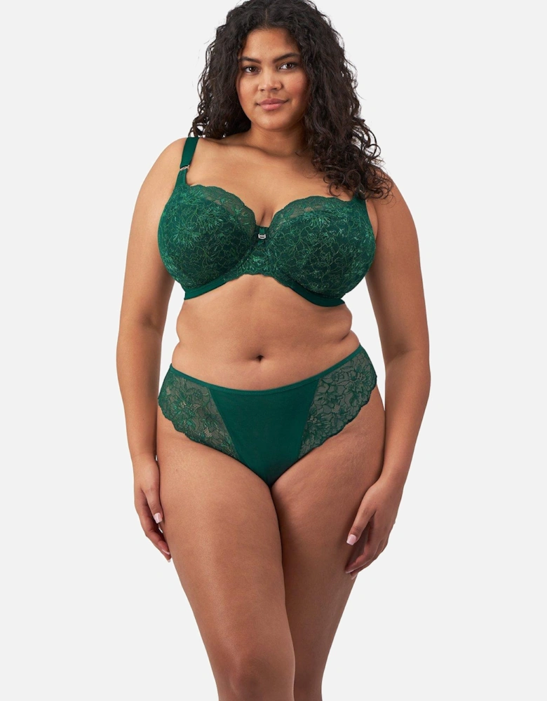 Brianna Underwired Padded Half Cup Bra - Green