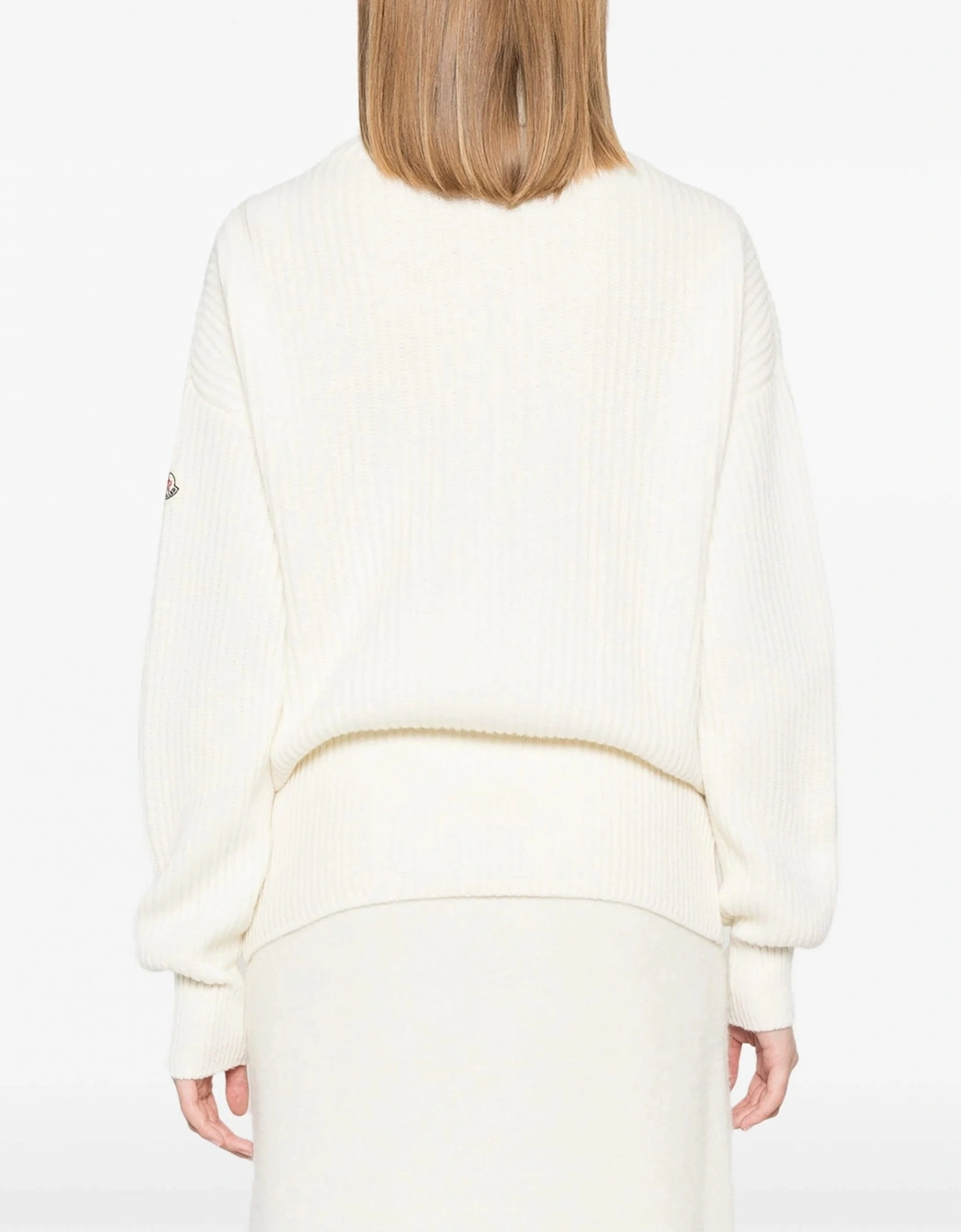 Womens T Neck Sweater Cream