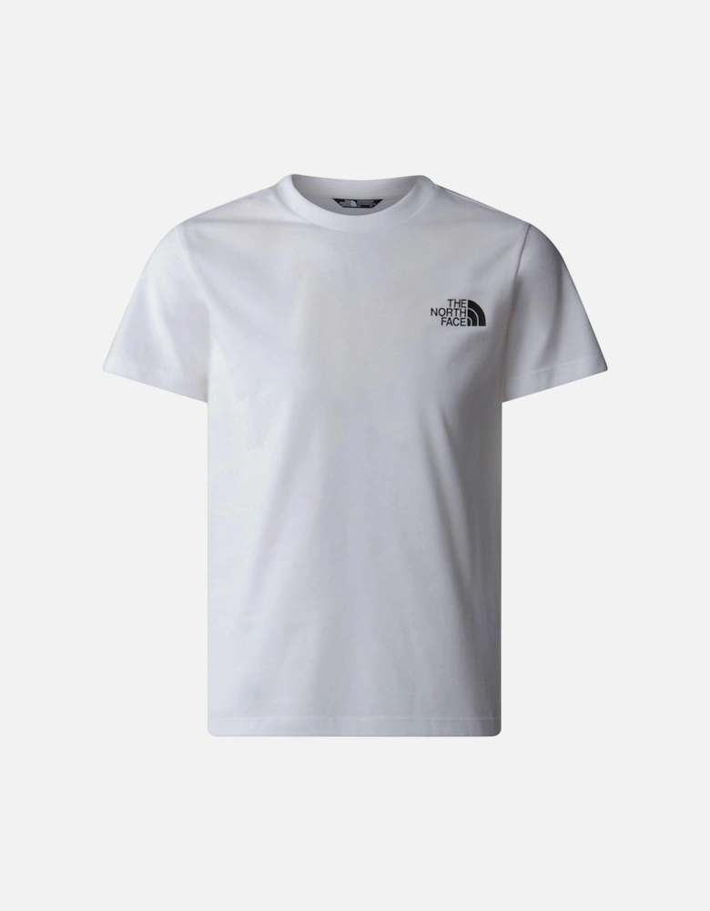 Juniors Short Sleeve Simple Dome T-Shirt - White