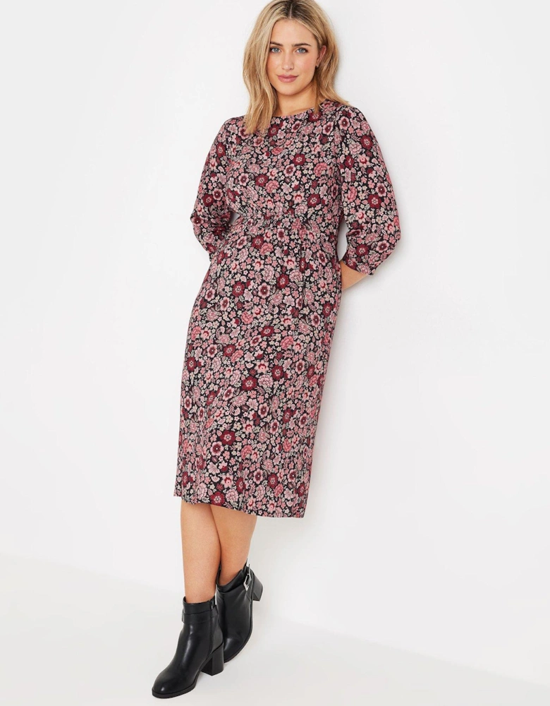 Floral Shirred Dress