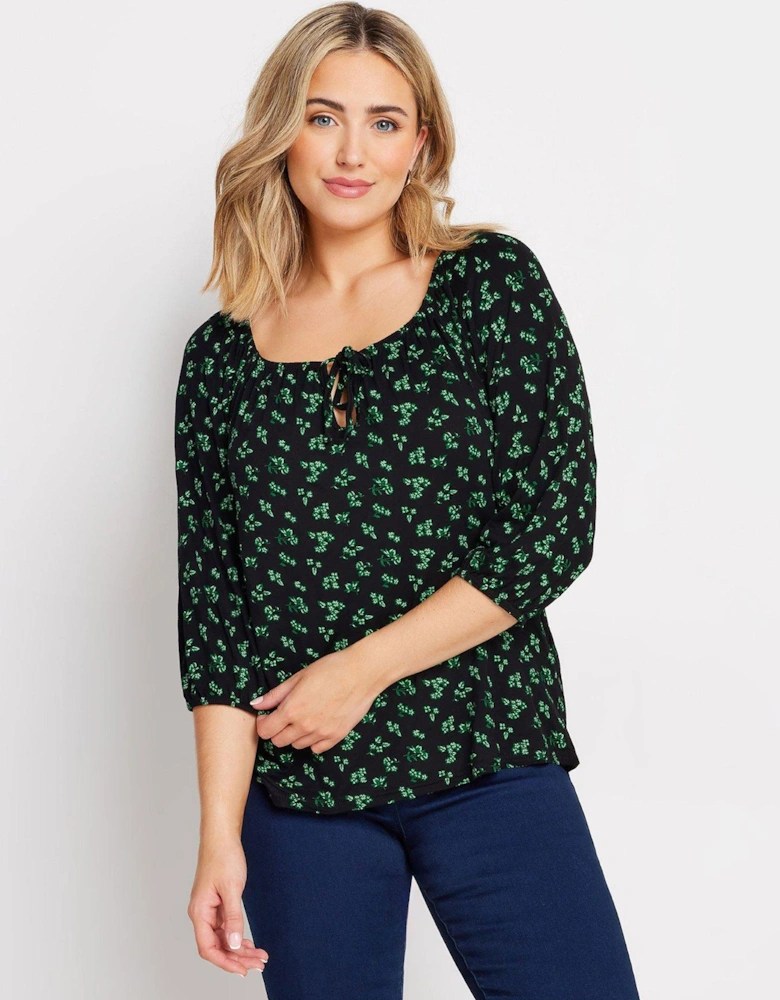 Leaf Floral Keyhole Front Top