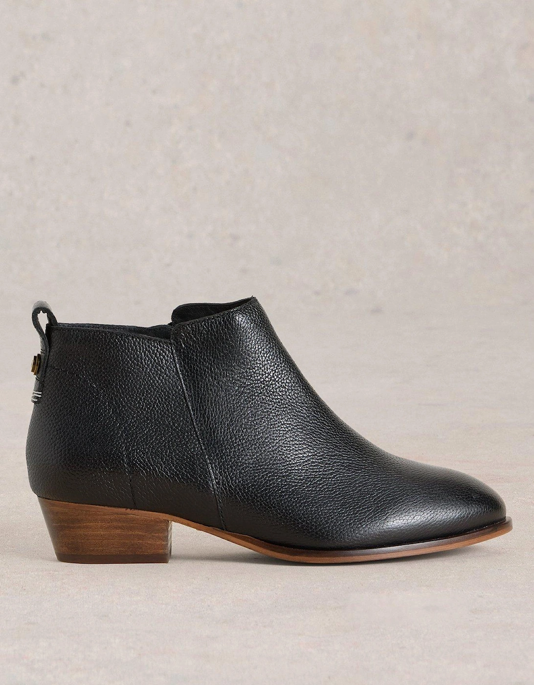 Wide Fit Leather Ankle Boot - Black, 5 of 4
