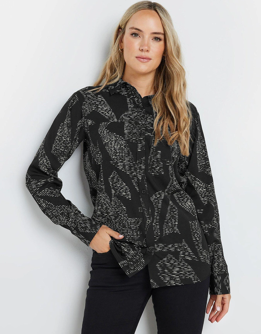 Tall Dash Long Sleeve Shirt - Black, 2 of 1