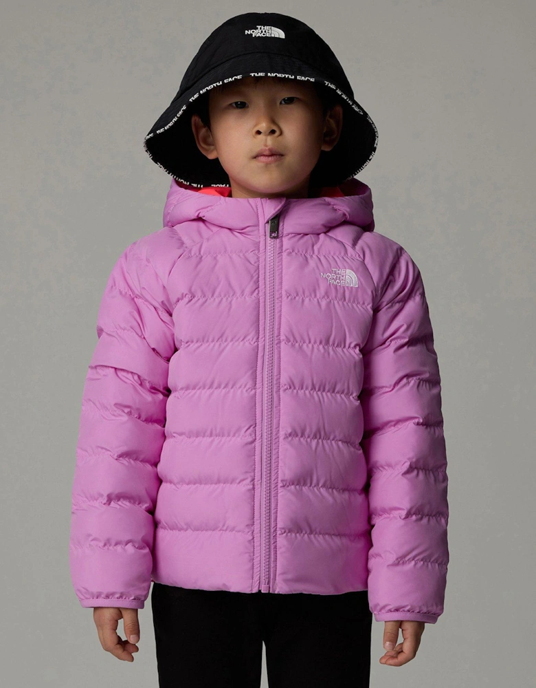 Kids Girls Reversible Perrito Hooded Jacket - Pink