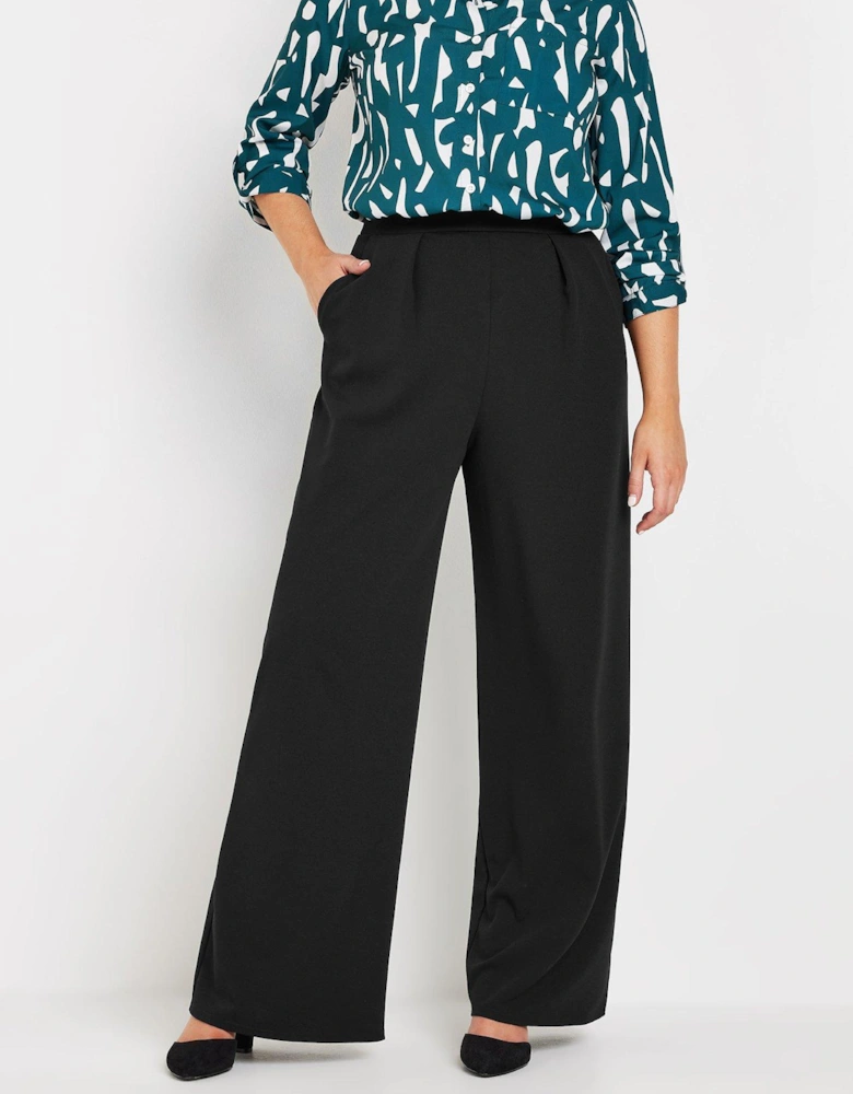 Pleat Front Trousers - Black