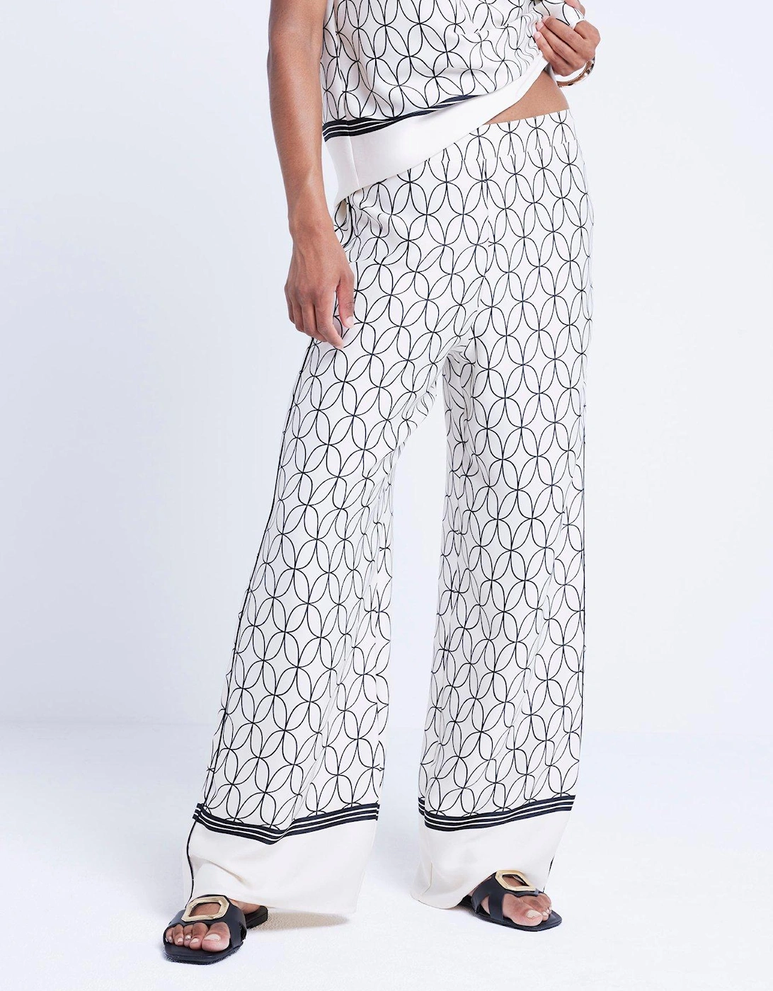 Plazzo Wide Leg Trouser - White, 6 of 5