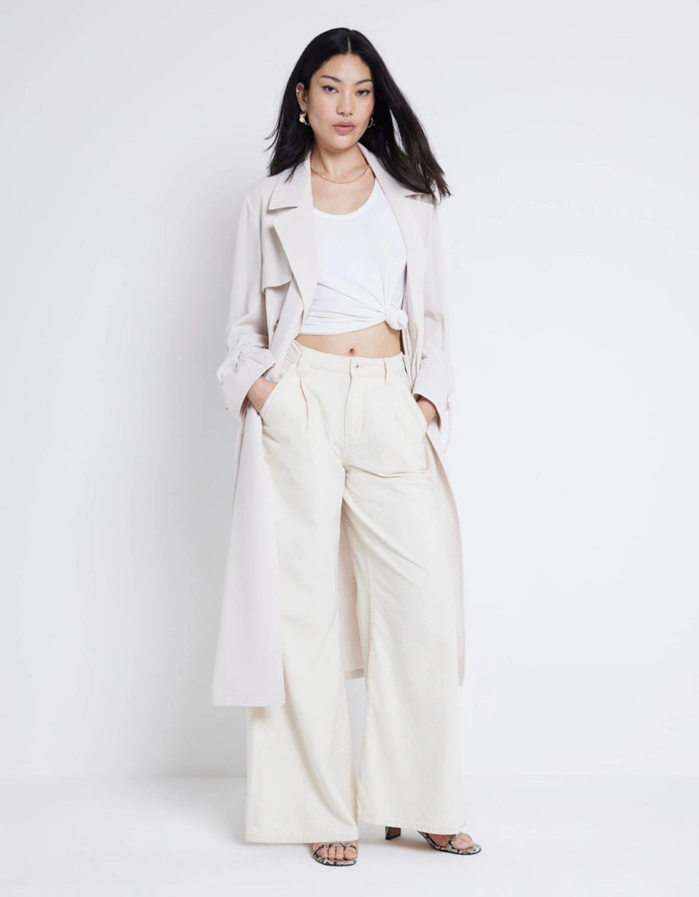 Lightweight Duster Coat - Ecru