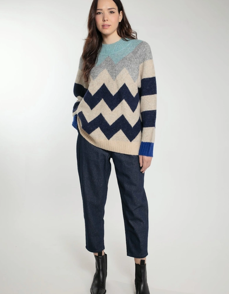 ANDREA JUMPER IN NAVY MIX