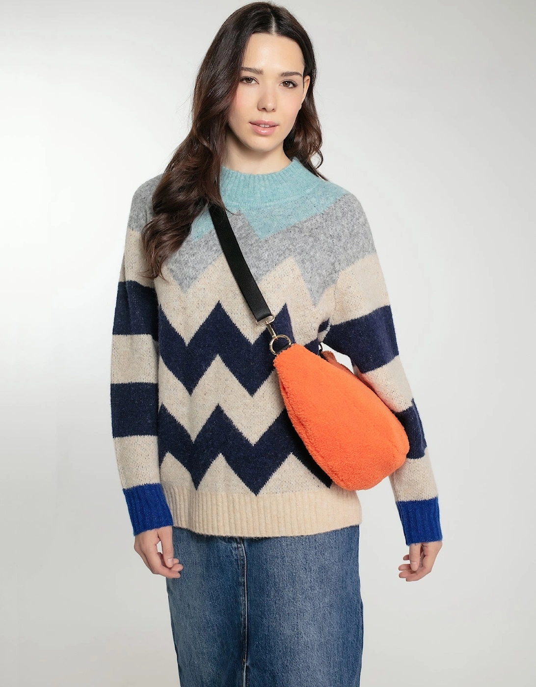 ANDREA JUMPER IN NAVY MIX