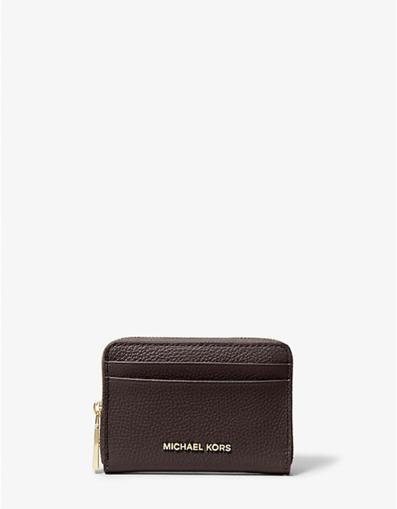 Jet Set Small Pebbled Leather Zip-Around Card Case