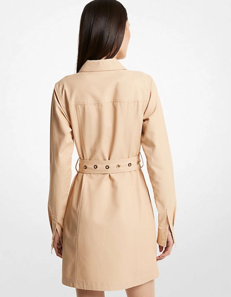 Cotton Blend Twill Utility Dress