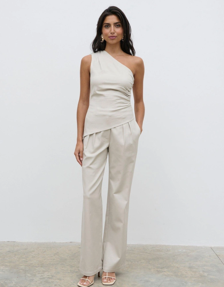 Brady Front Pleat Trouser - White