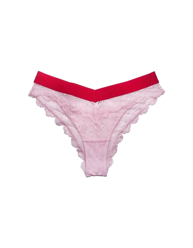 Lace V-brazilian - Pink