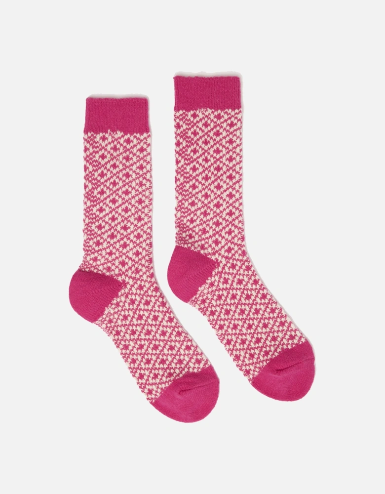 Womens Toasty Geometric Socks