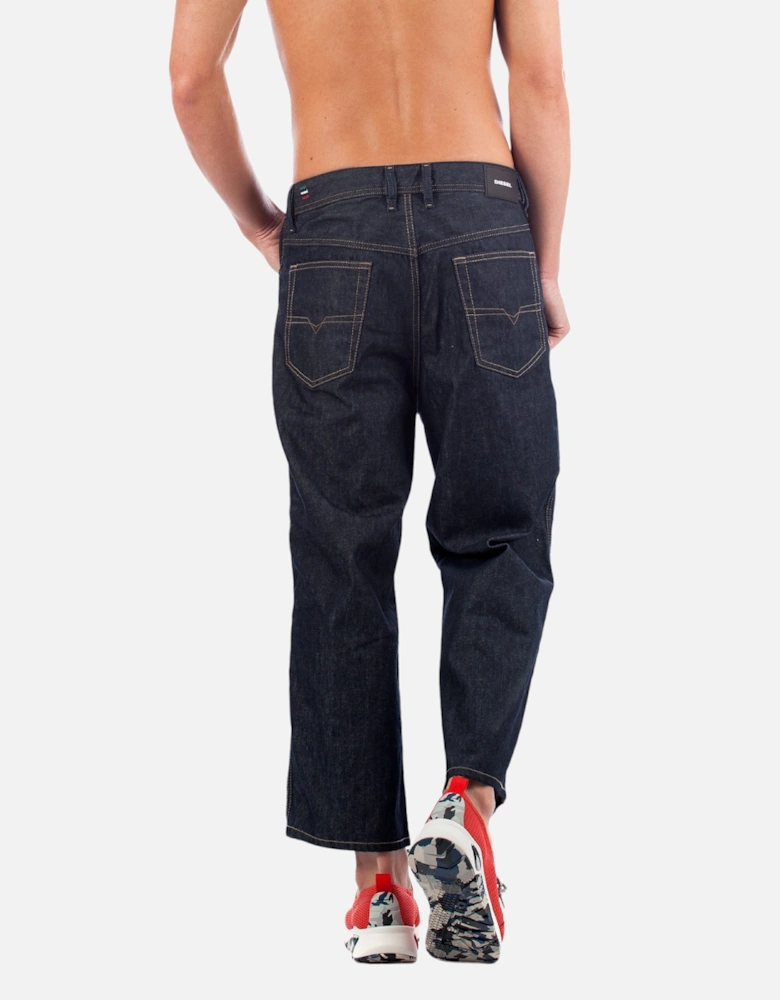 FLIP 0088Z Mens Denim Jeans Comfort Straight Leg Trousers Pants Dark Blue