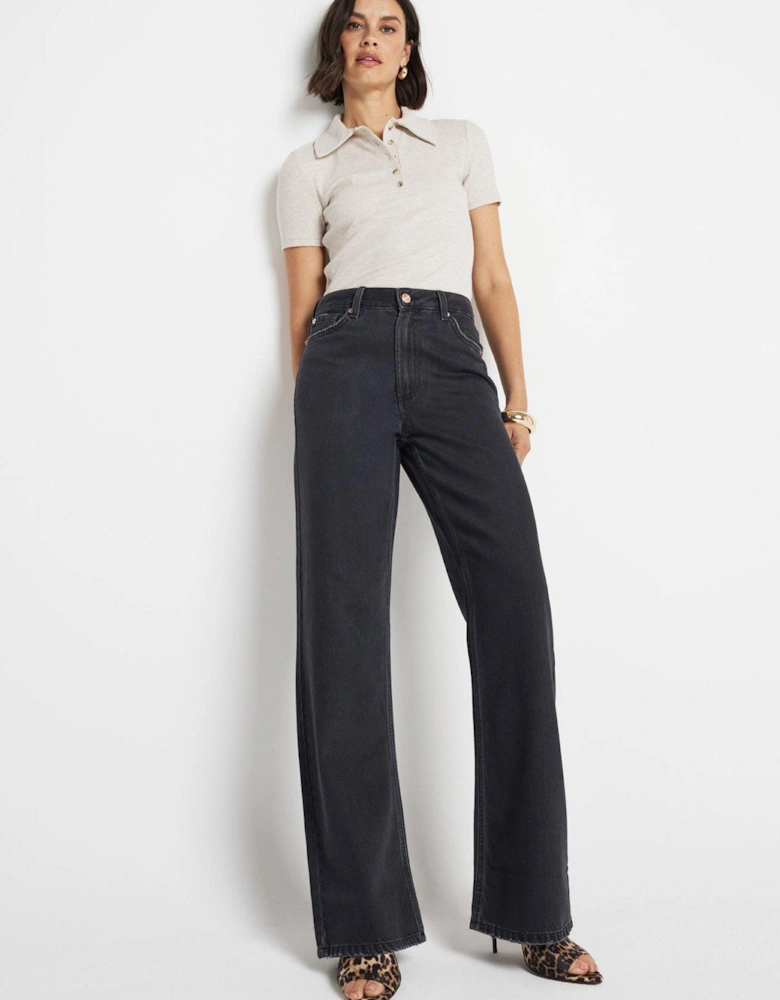 Relaxed Straight Leg Jean - Black