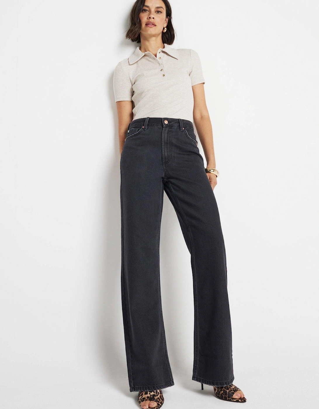 Relaxed Straight Leg Jean - Black, 2 of 1