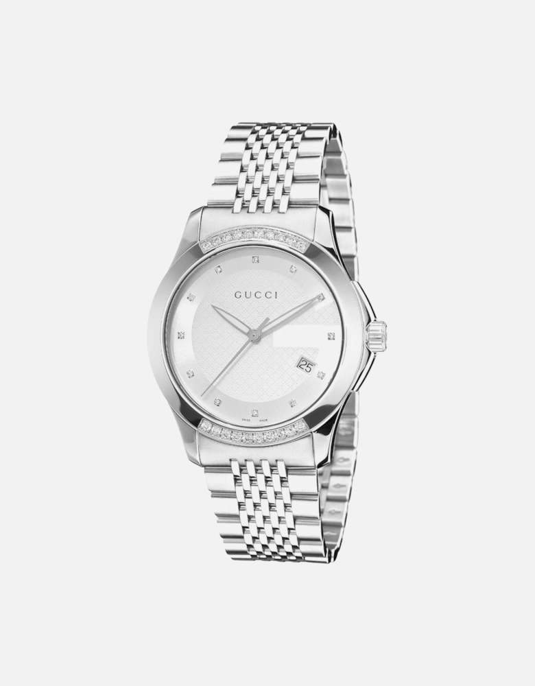 YA126407 G-Timeless Silver Dial Men's Watch