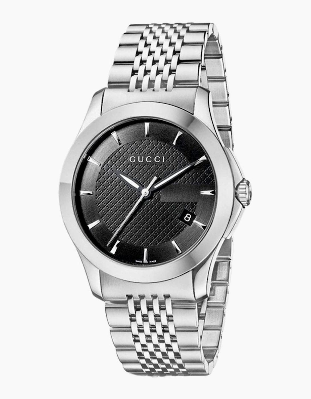 Gucci Men's Black/Silver Ya126402 G-Timeless Dial Watch