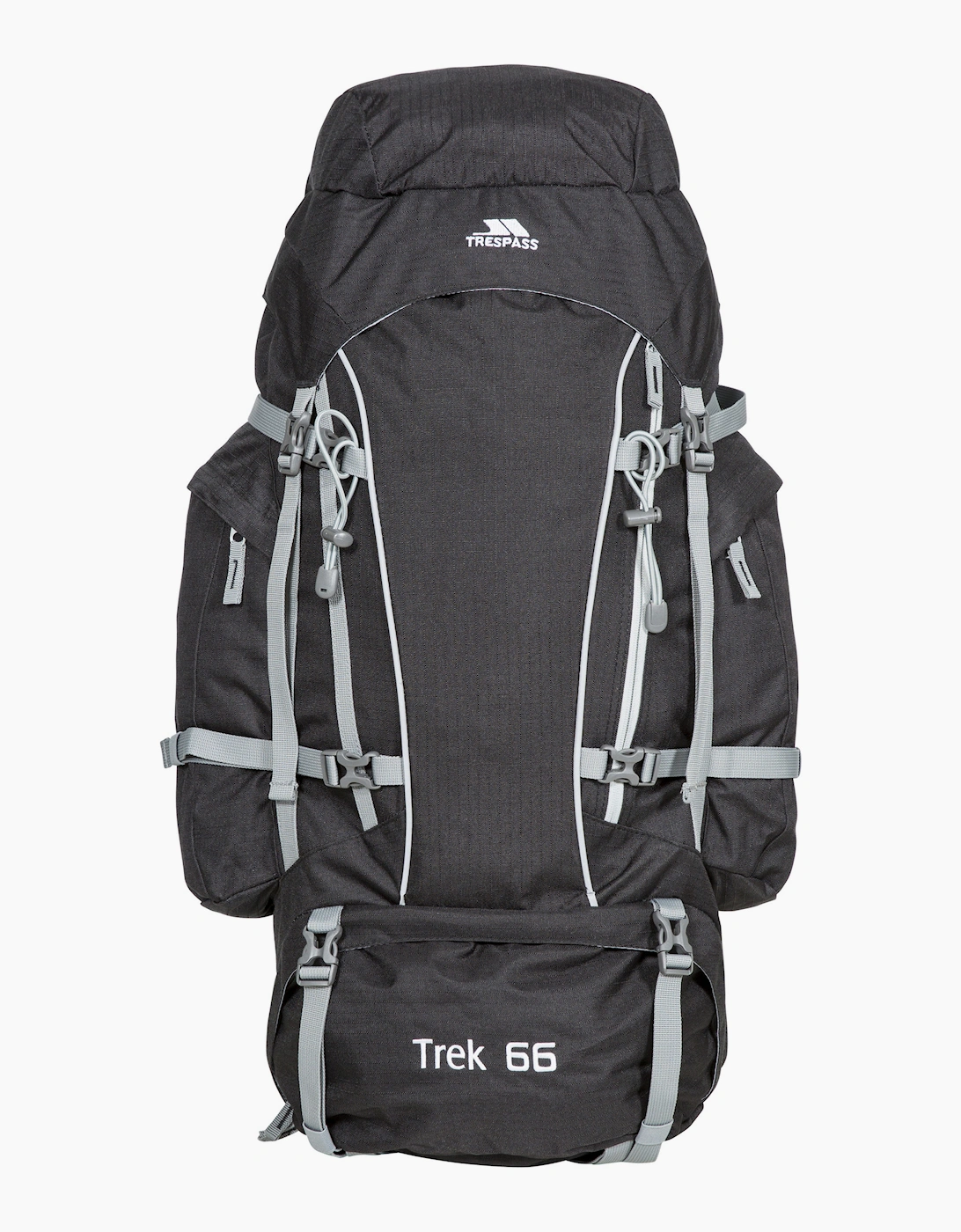 Trespass Unisex Grey Trek 66 Backpack/Rucksack (66 Litres) - Size: One Size