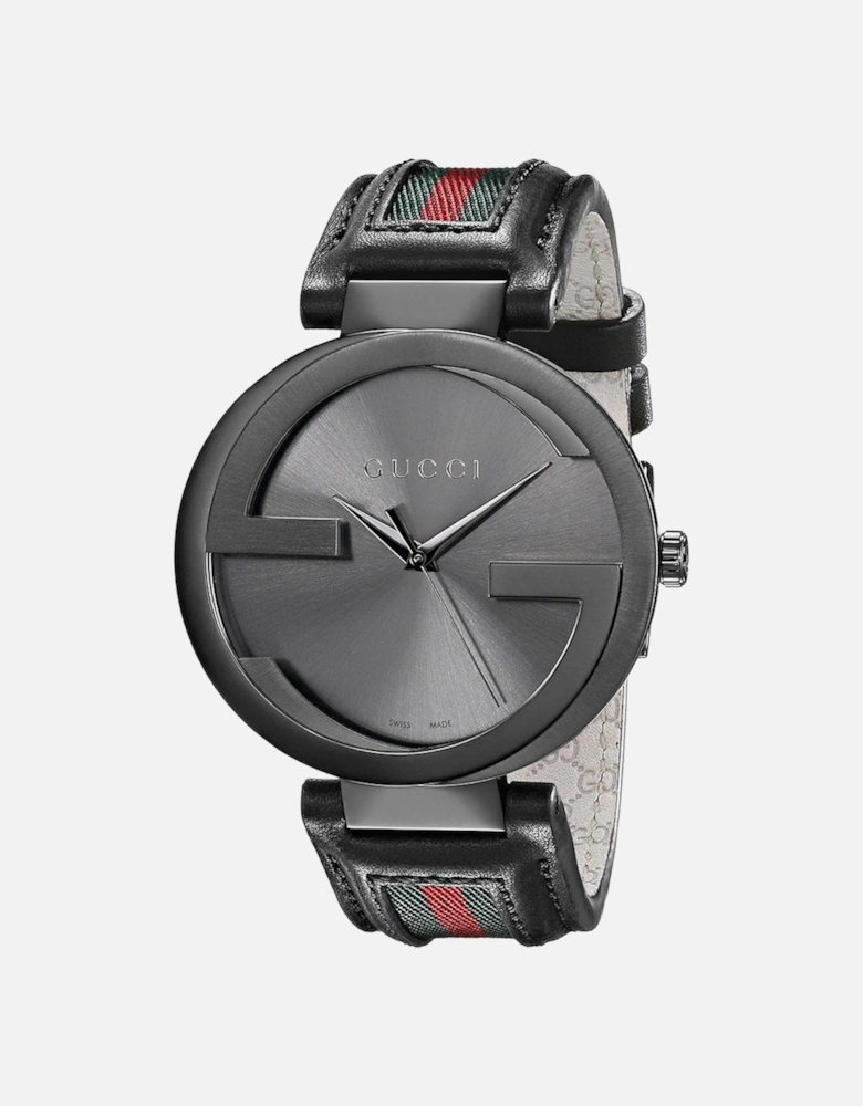 YA133206 Interlocking 42mm Red and Green Pattern Strap Unisex Watch