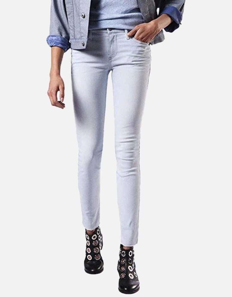 SKINZEE 084EY Womens Denim Jeans Slim Fit Trouser Casual Light Blue Pants