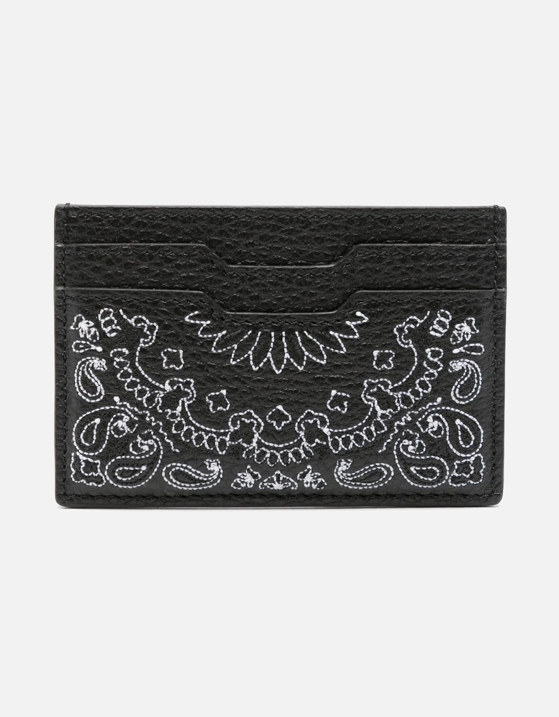 Pebbled Bandana Card Holder in Black