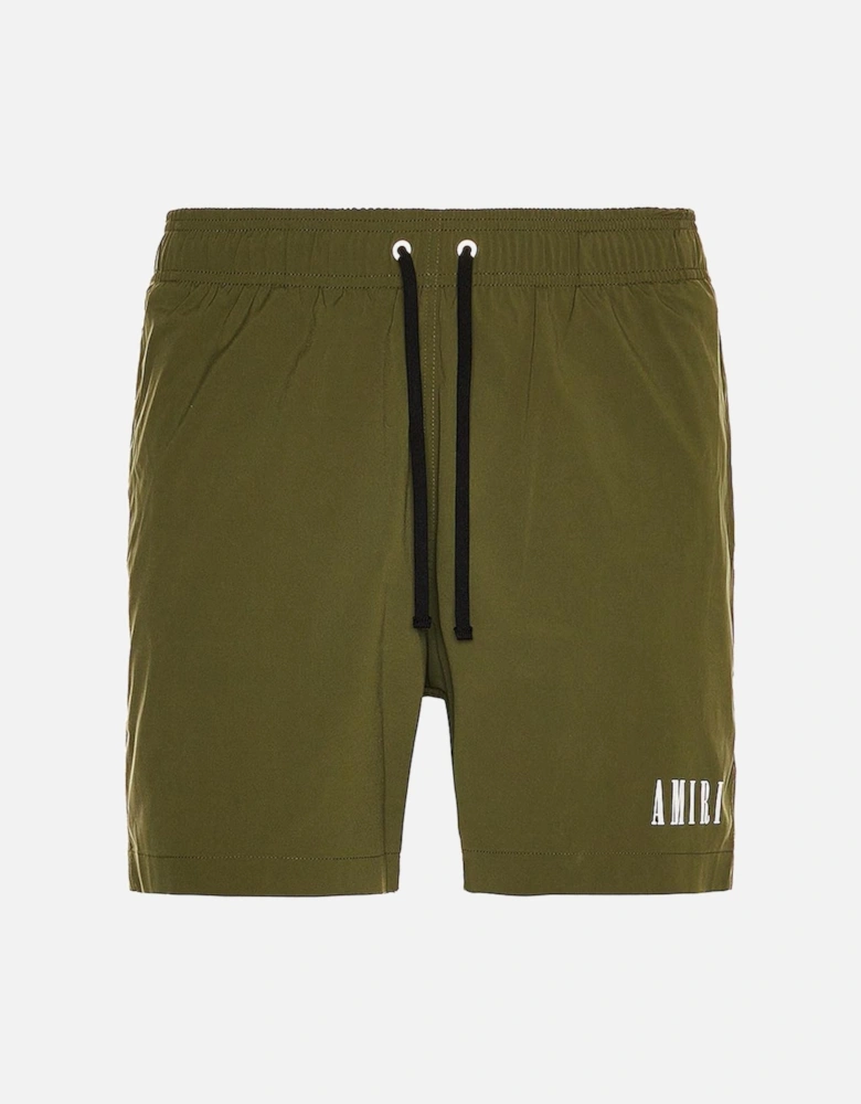 Core Logo Swimshorts in Military Green