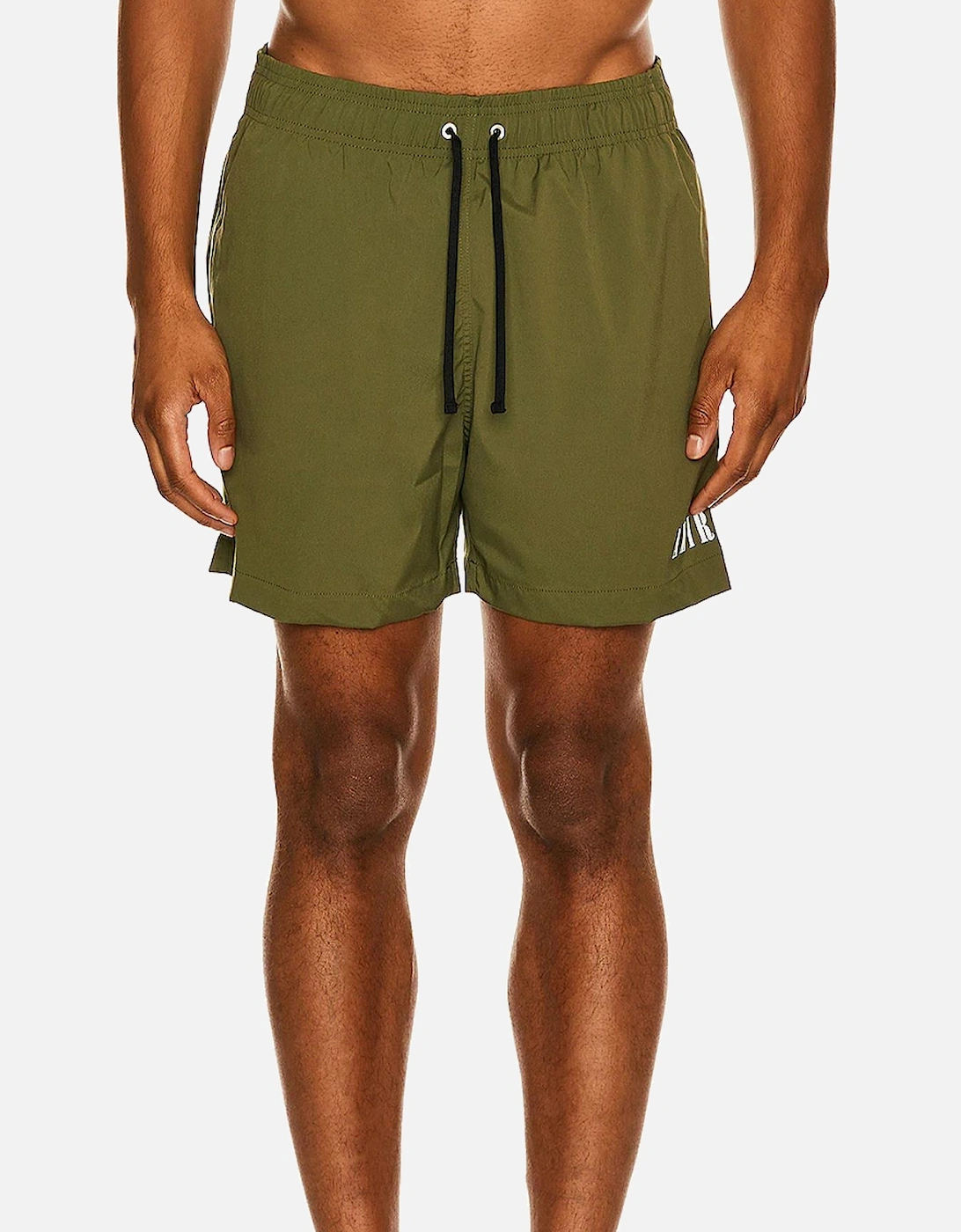 Core Logo Swimshorts in Military Green