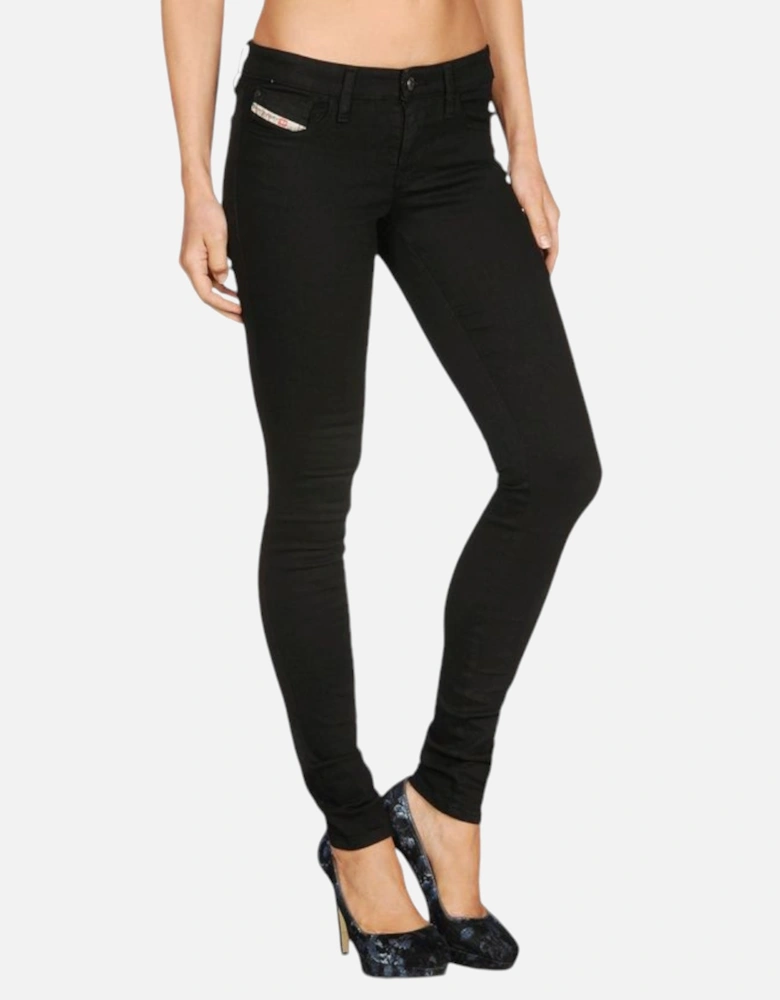 SKINZEE LOW 0813E Womens Denim Jeans Stretch Trouser Casual Black Pants