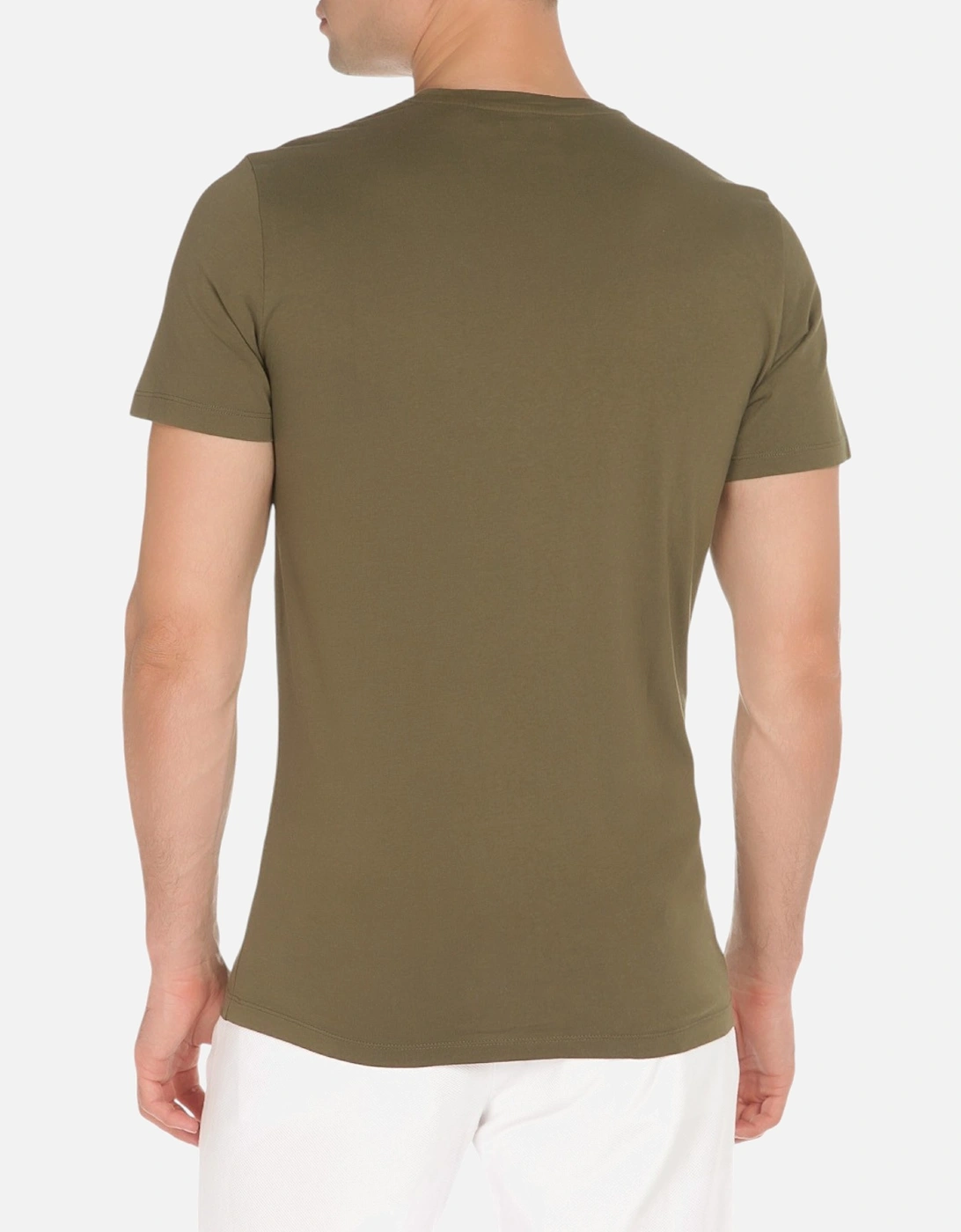 T FEDDO Mens T Shirt Crew Neck Short Sleeve Cotton Tee Olive Mohawk Print