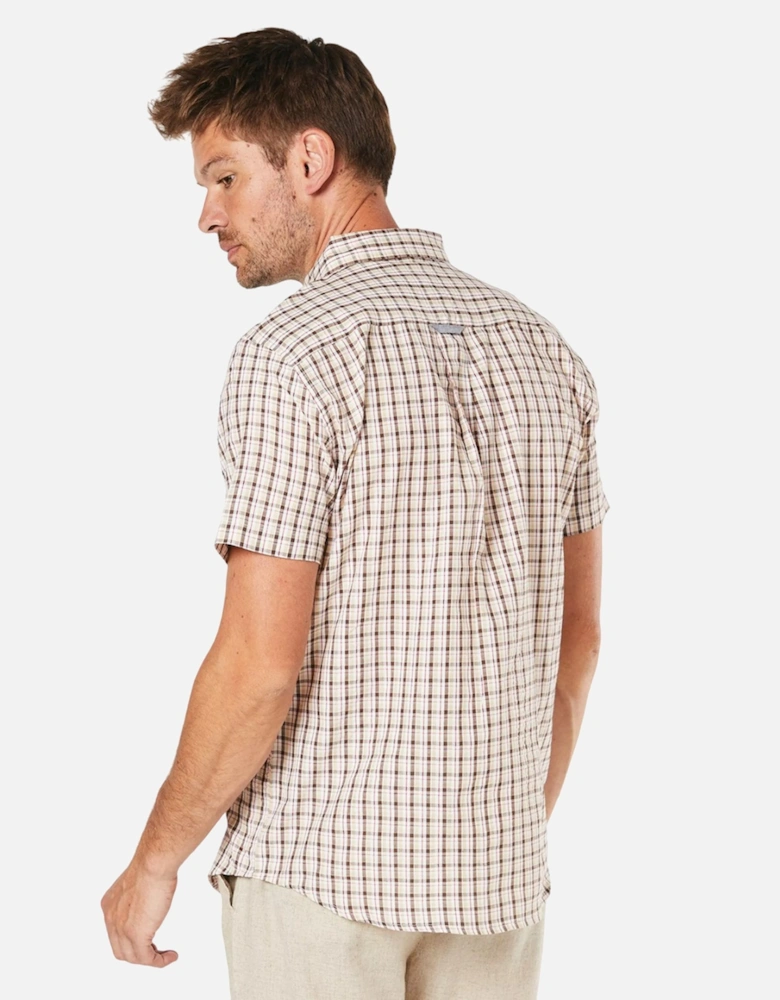 Mens Sail Checked Short-Sleeved Shirt