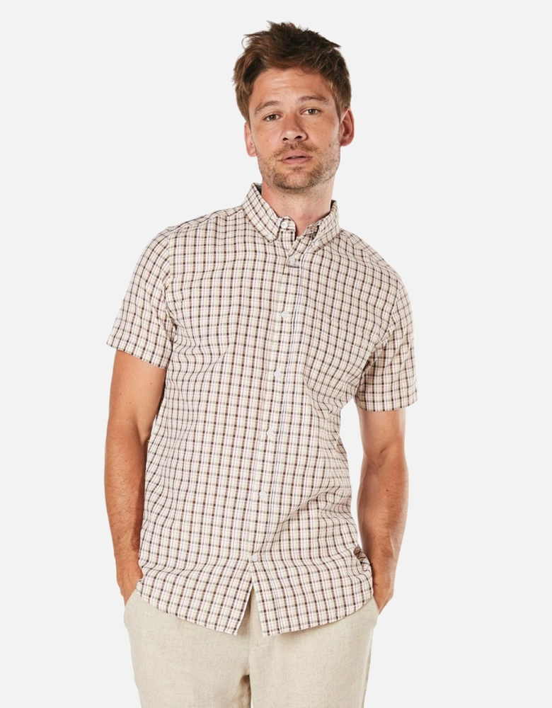 Mens Sail Checked Short-Sleeved Shirt