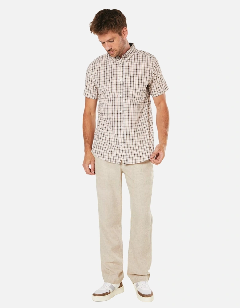 Mens Sail Checked Short-Sleeved Shirt