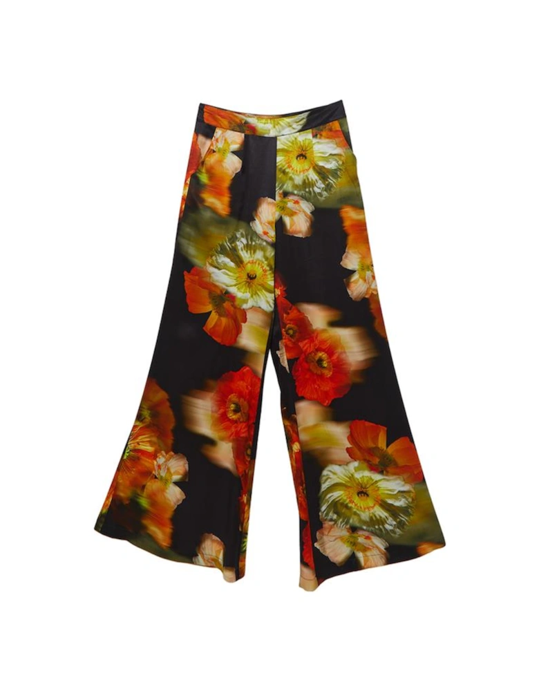 Floral Satin Woven Trouser