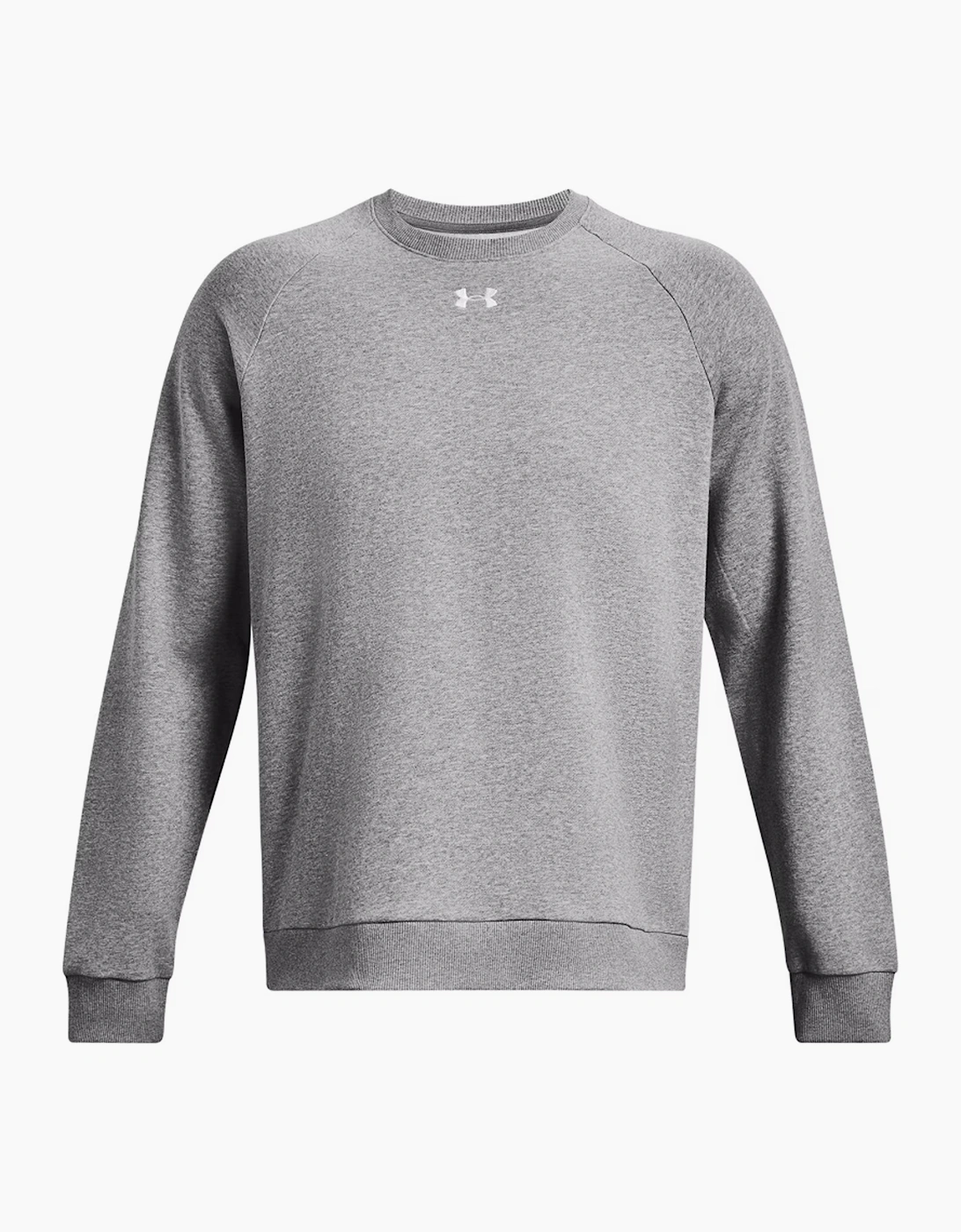 Under Armour Unisex Grey Adult Rival Fleece Crew Neck Sweatshirt - Size 12/38
