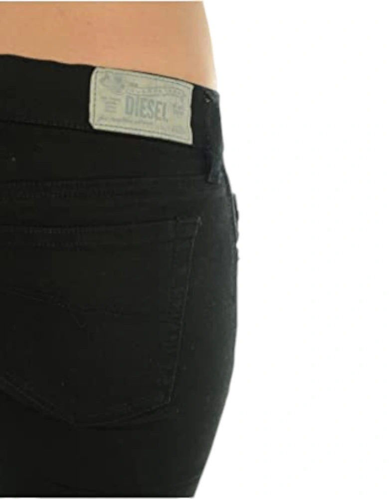 GRUPEE-ANKLE 0R84A Womens Denim Jeans Super Slim Skinny Black Zip Fly