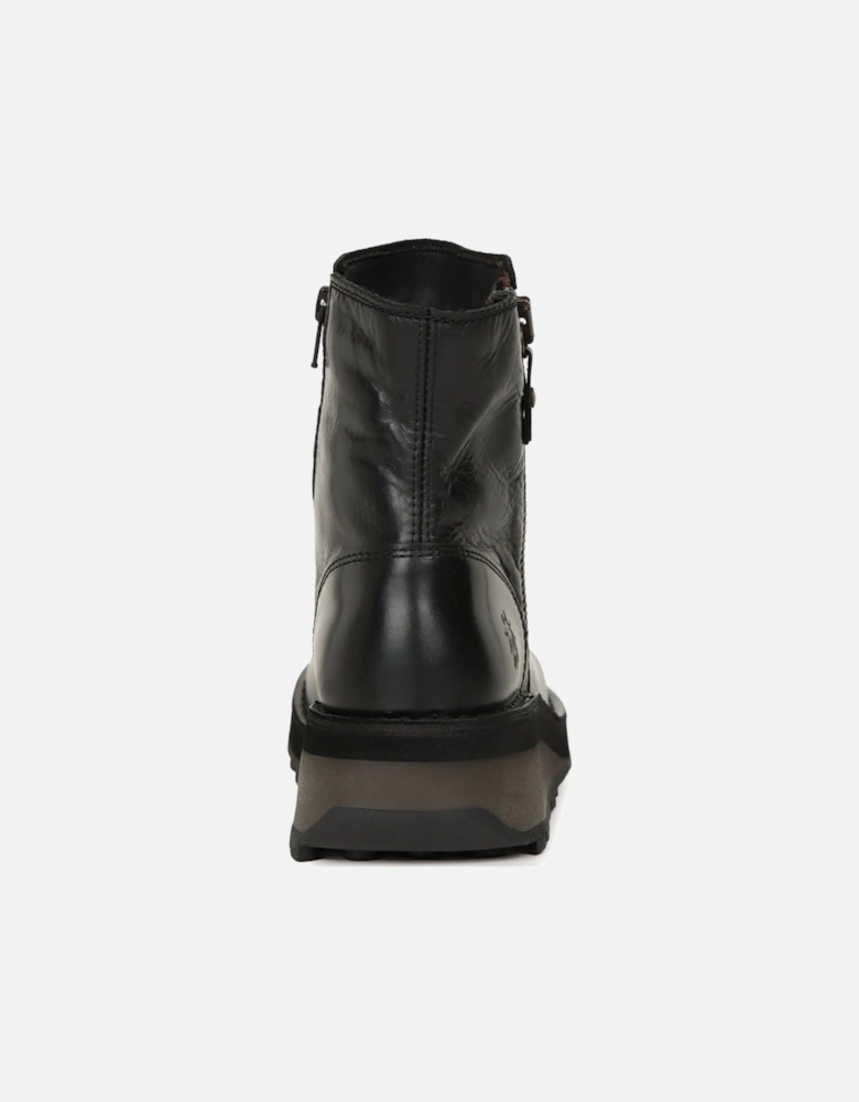 Hole Womens Wedge Heel Boots