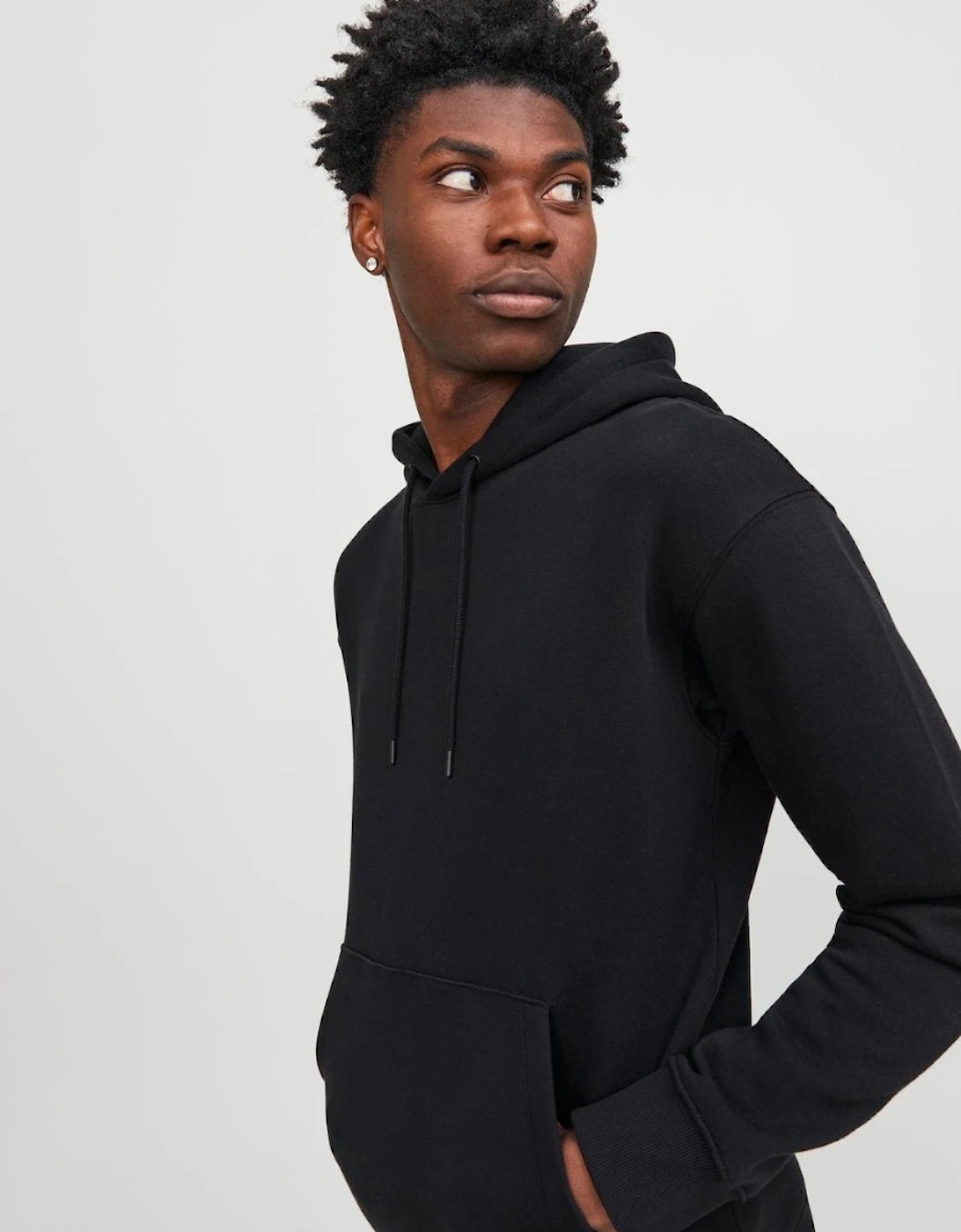 Essentials Star Hooded Sweat Black