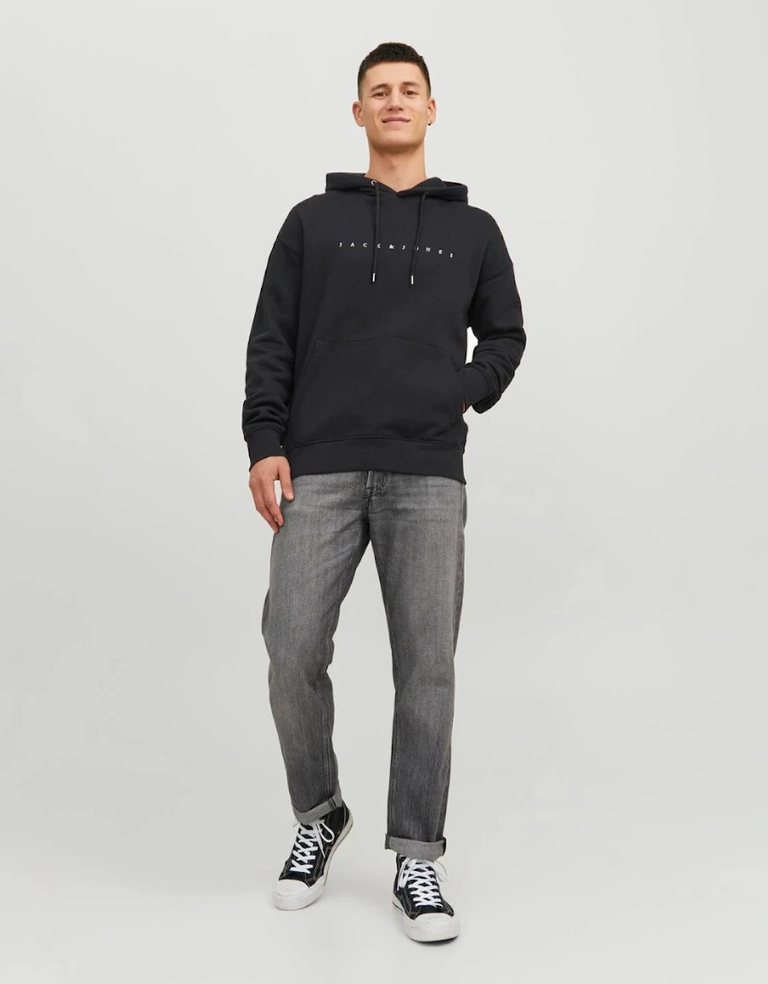 Essentials JJ Star Hooded Sweat Black