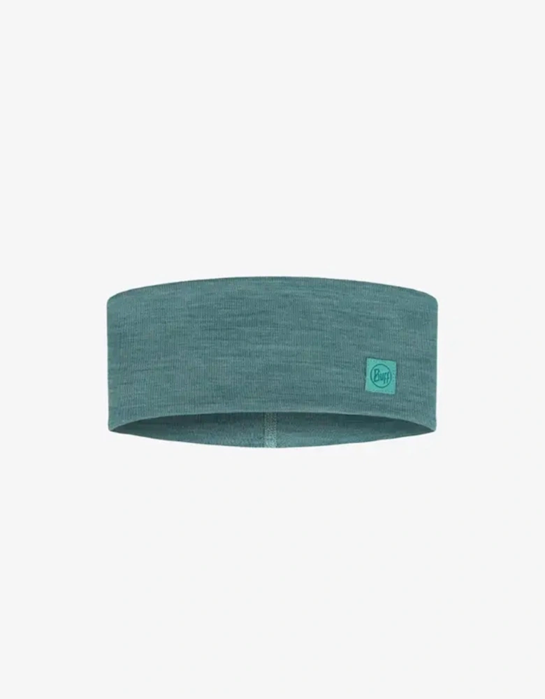 Buff Merino Wide Headband Solid Pool