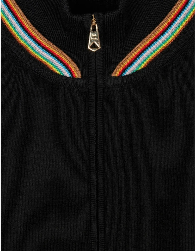 Zip Through Cardigan 79 BLACK